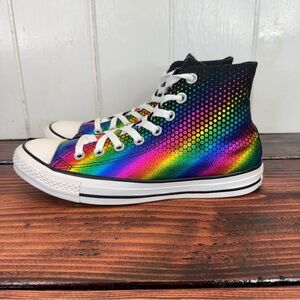 Converse Chuck Taylor All Star Hi Metallic Rainbow – Like New – Women’s 9